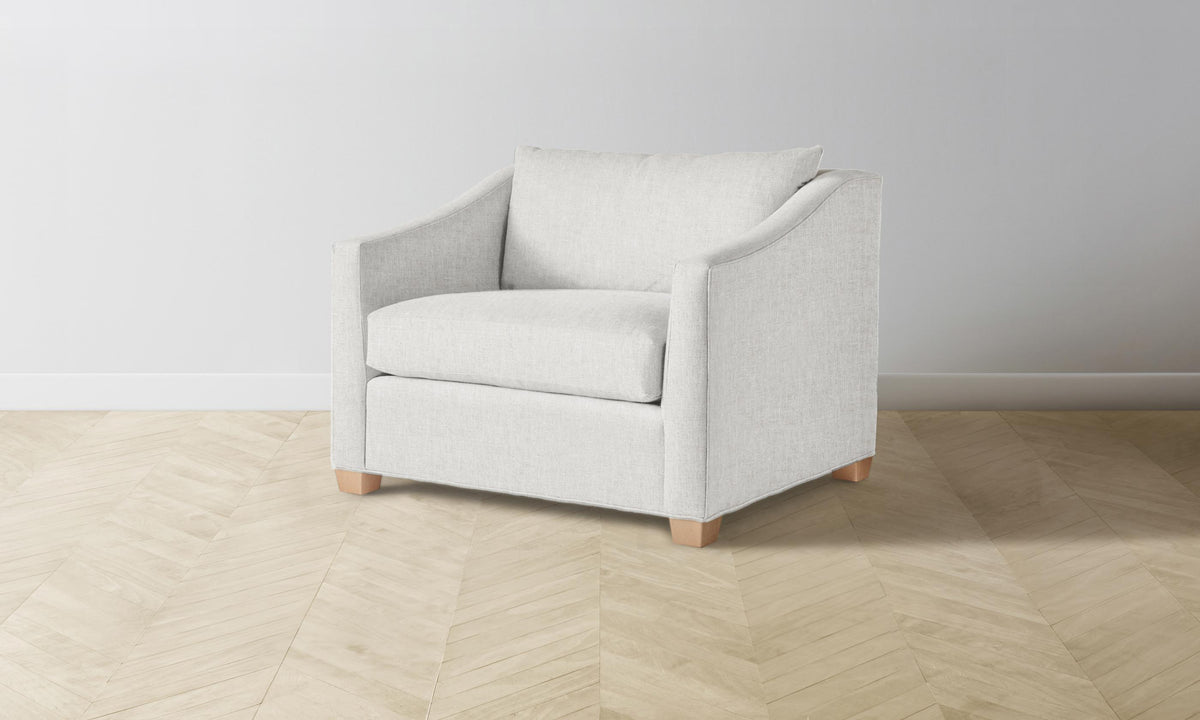 The Sullivan Chair-and-a-Half - Heritage Belgian Linen Egret