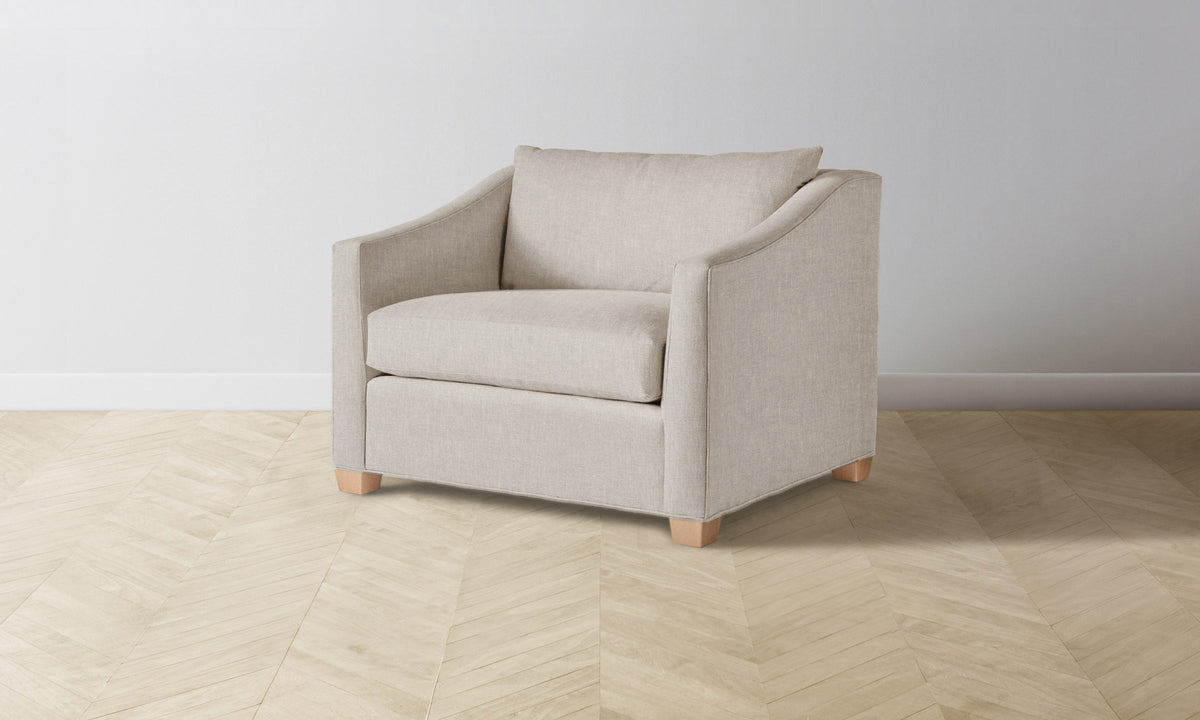 The Sullivan Chair-and-a-Half - Heritage Belgian Linen Summit