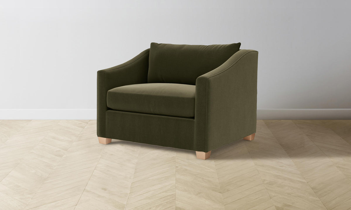 The Sullivan Chair-and-a-Half - Mohair Moss