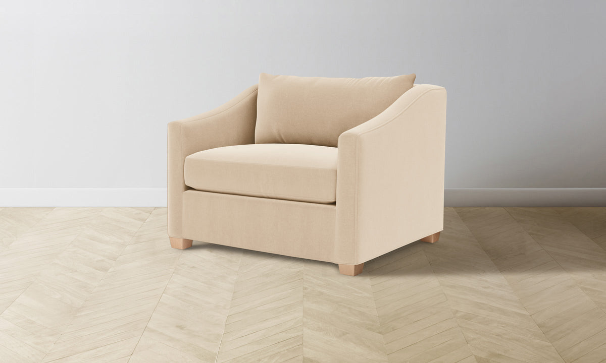 The Sullivan Chair-and-a-Half - Performance Velvet Butter