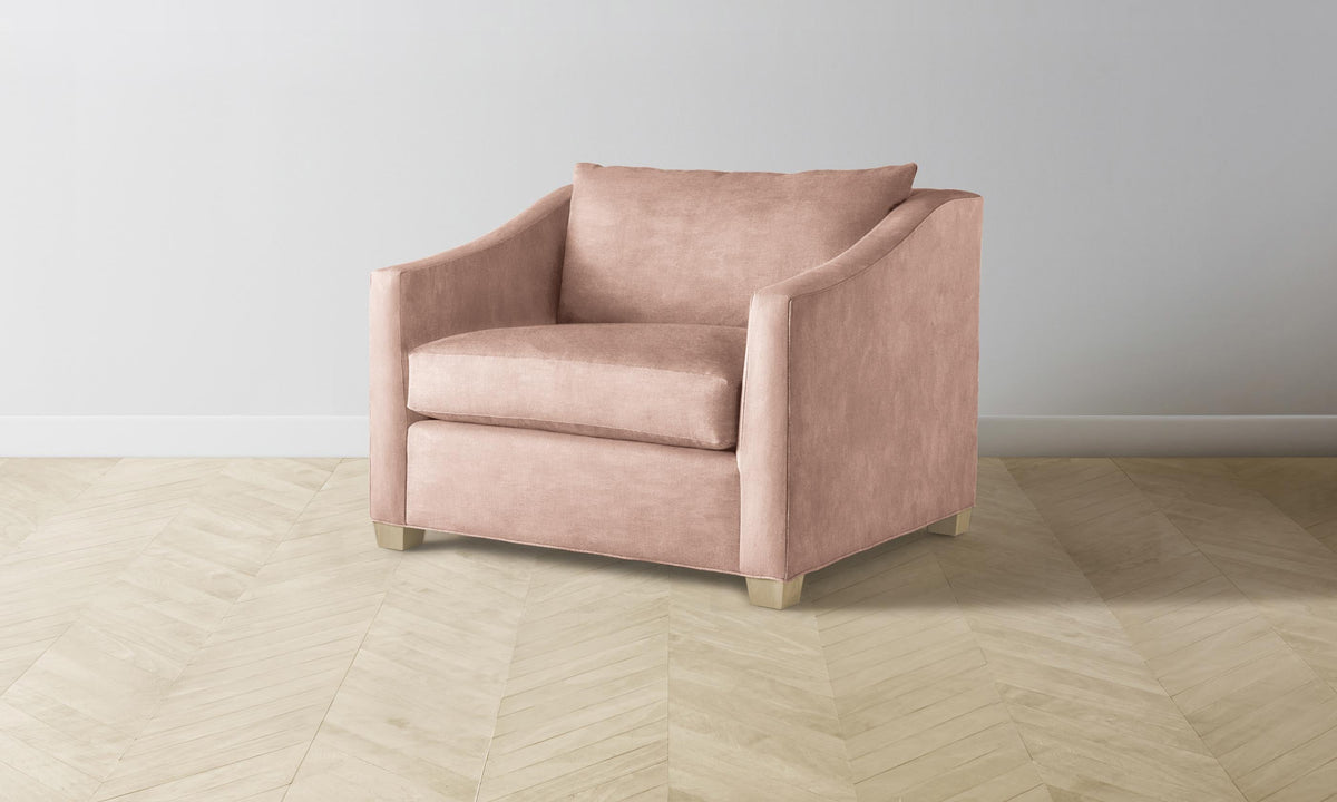 The Sullivan Chair-and-a-Half - Performance Velvet Blossom