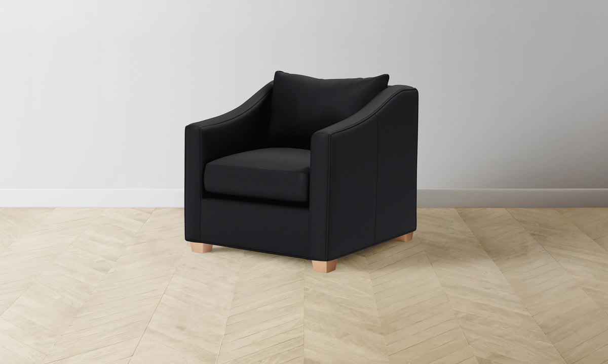 The Sullivan Chair - Pebbled Leather Ink