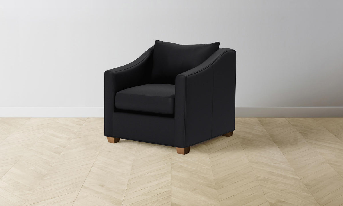 The Sullivan Chair - Pebbled Leather Ink