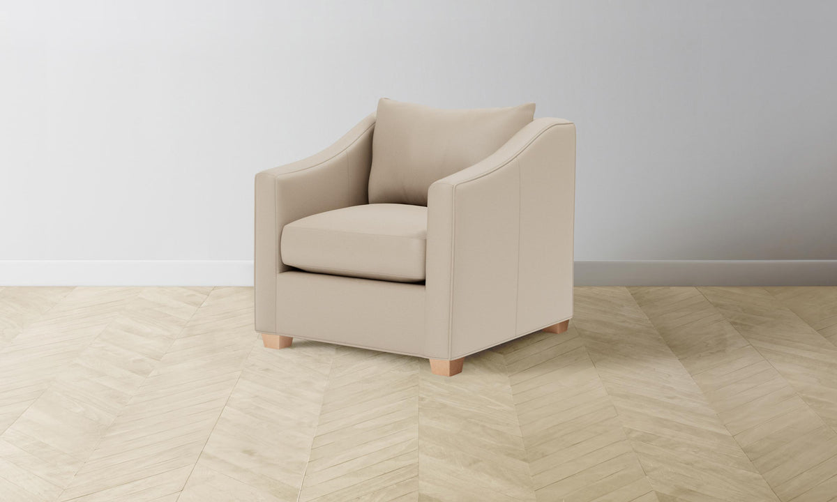 The Sullivan Chair - Pebbled Leather Stone