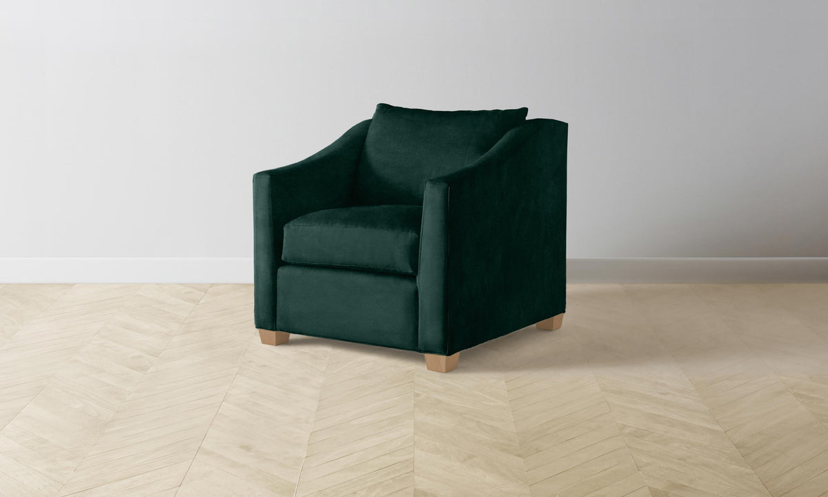 The Sullivan Chair - Performance Velvet Emerald