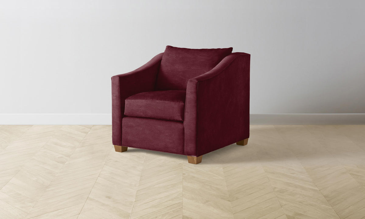 The Sullivan Chair - Performance Velvet Merlot
