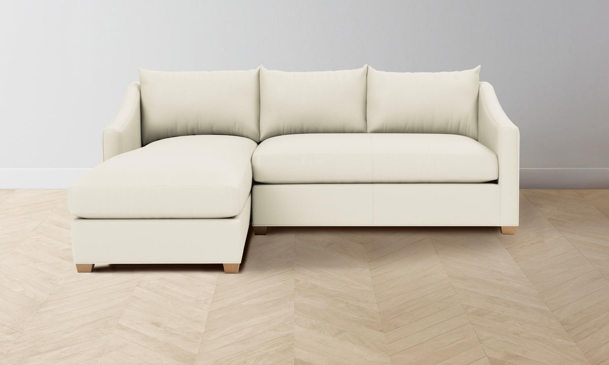 The Sullivan Sectional - Pebbled Leather Swan