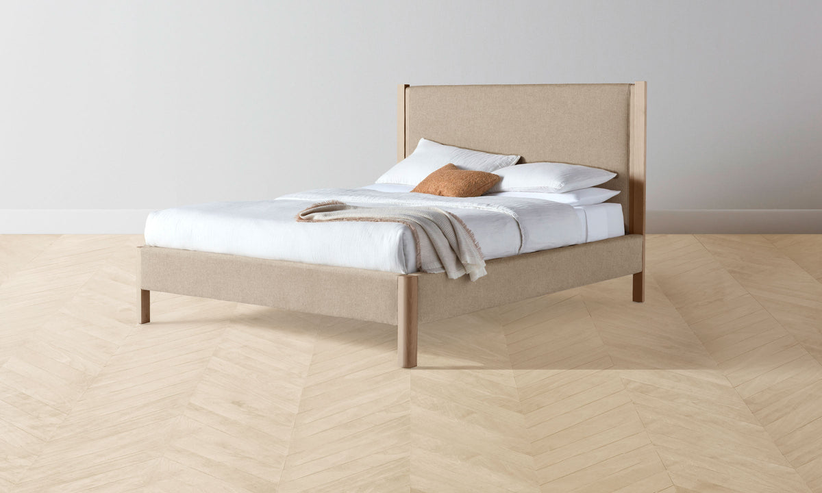 The Thompson Bed - Italian Brushed Wool Fox