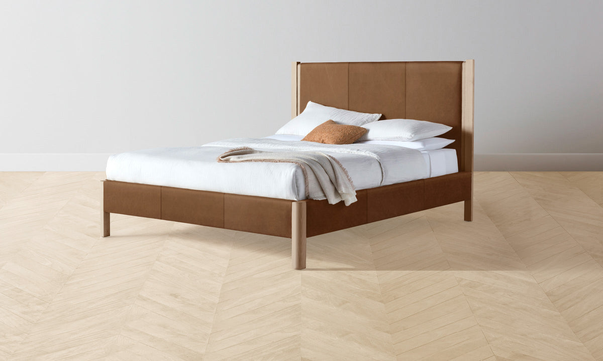The Thompson Bed - Tuscan Leather Cognac