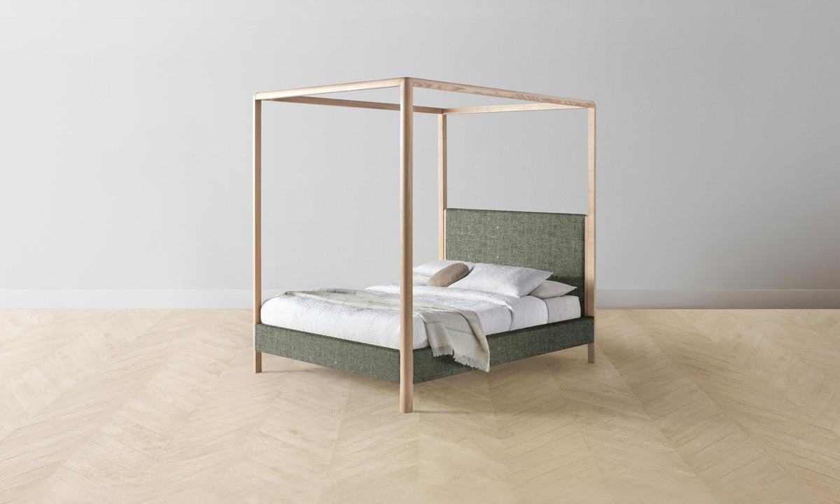 The Thompson Canopy Bed - Heritage Belgian Linen Thyme