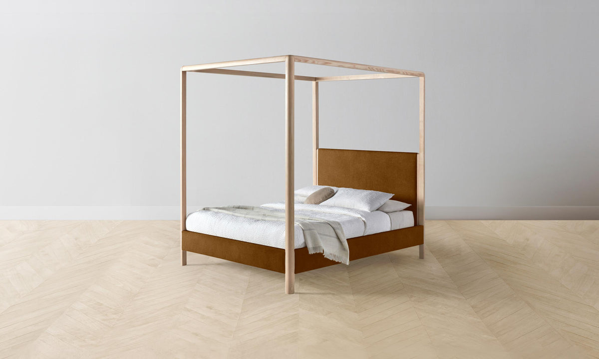 The Thompson Canopy Bed - Mohair Brown Sugar