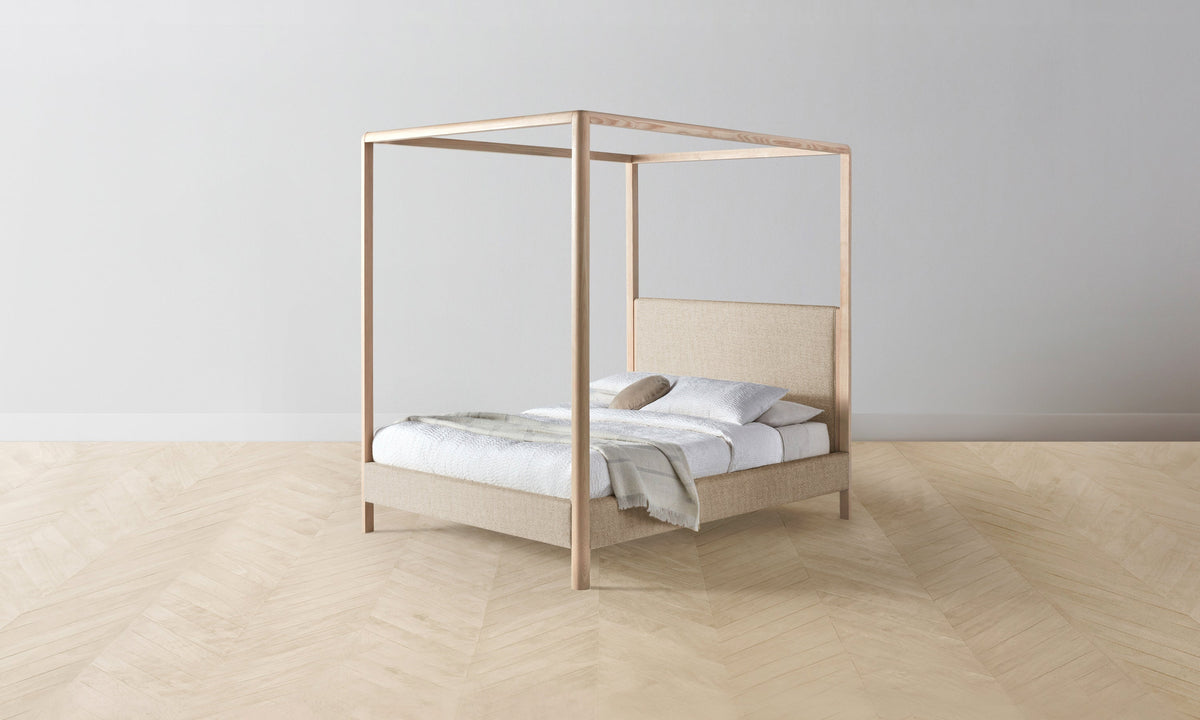 The Thompson Canopy Bed - Performance Textural Weave Savanna