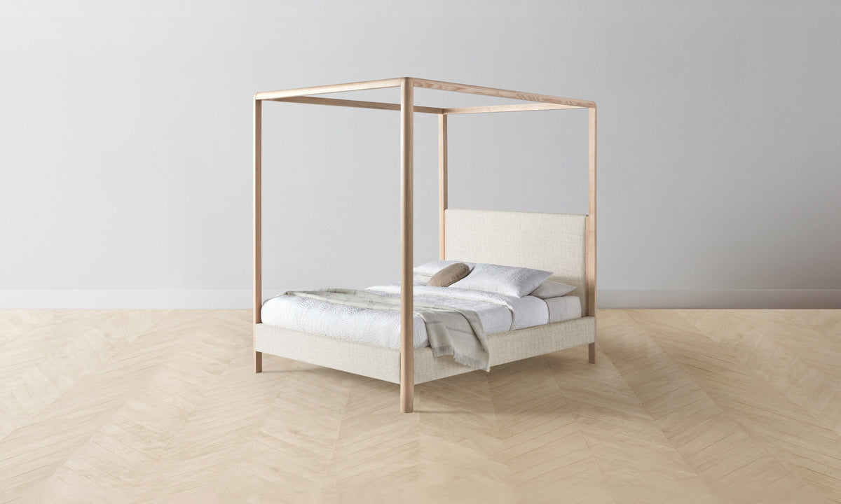 The Thompson Canopy Bed - Performance Textural Weave Wisp