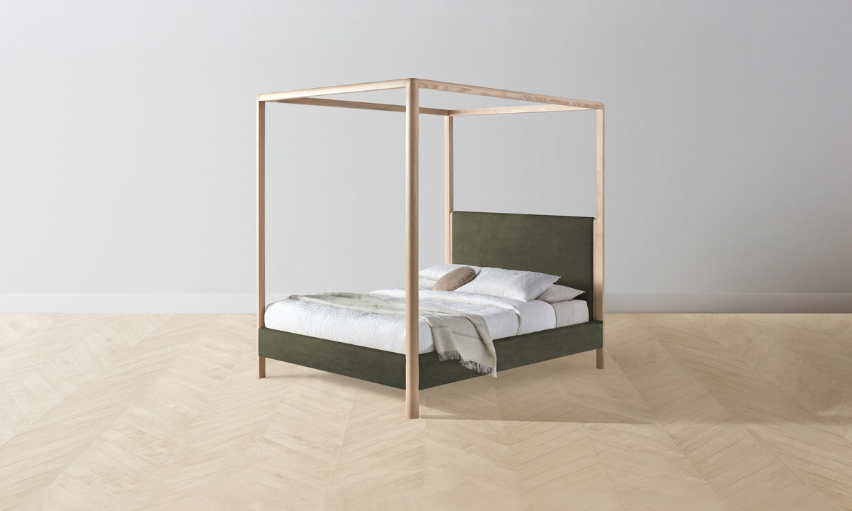 The Thompson Canopy Bed - Performance Velvet Olive
