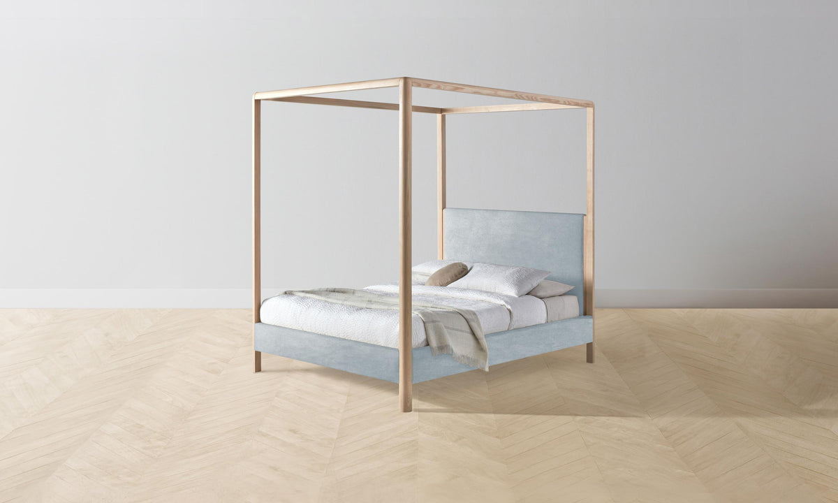 The Thompson Canopy Bed - Performance Velvet Sky