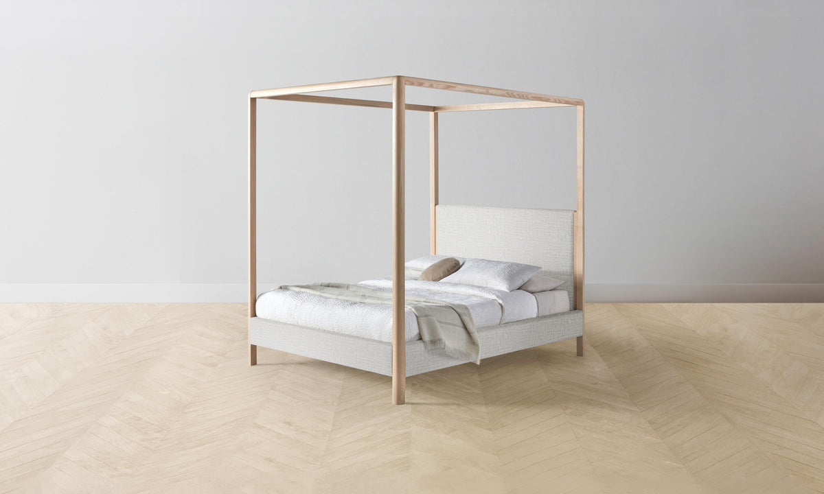 The Thompson Canopy Bed - Performance Woven Chenille Steel