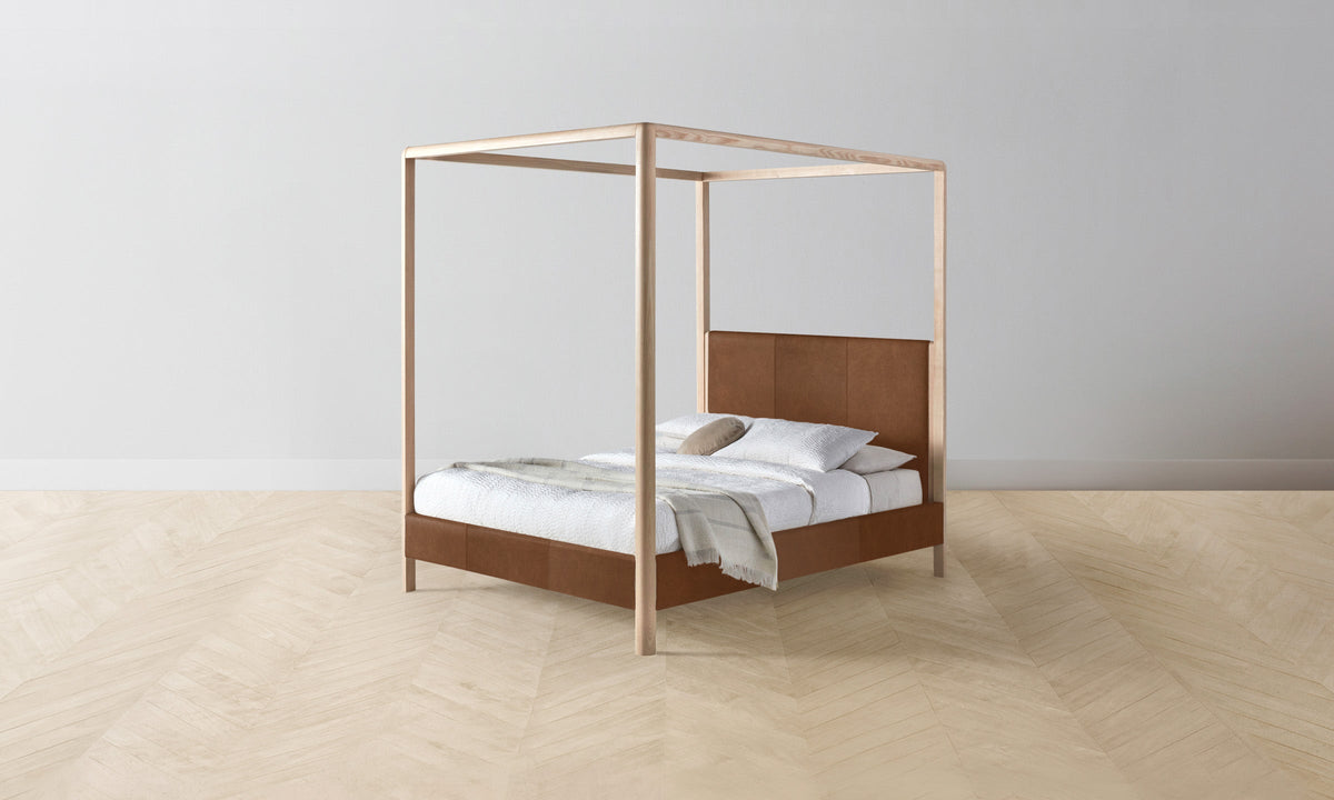 The Thompson Canopy Bed - Tuscan Leather Cognac