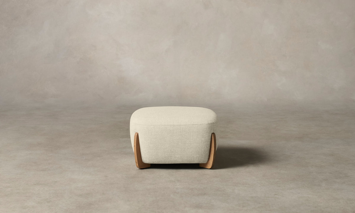 The Vera Ottoman - Heritage Belgian Linen Alder