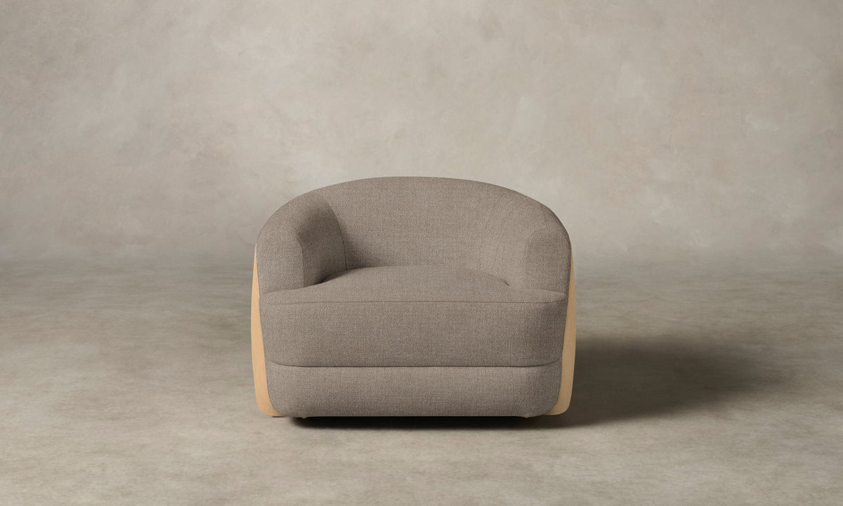 The Vera Swivel Chair - Performance Textural Weave Earthen