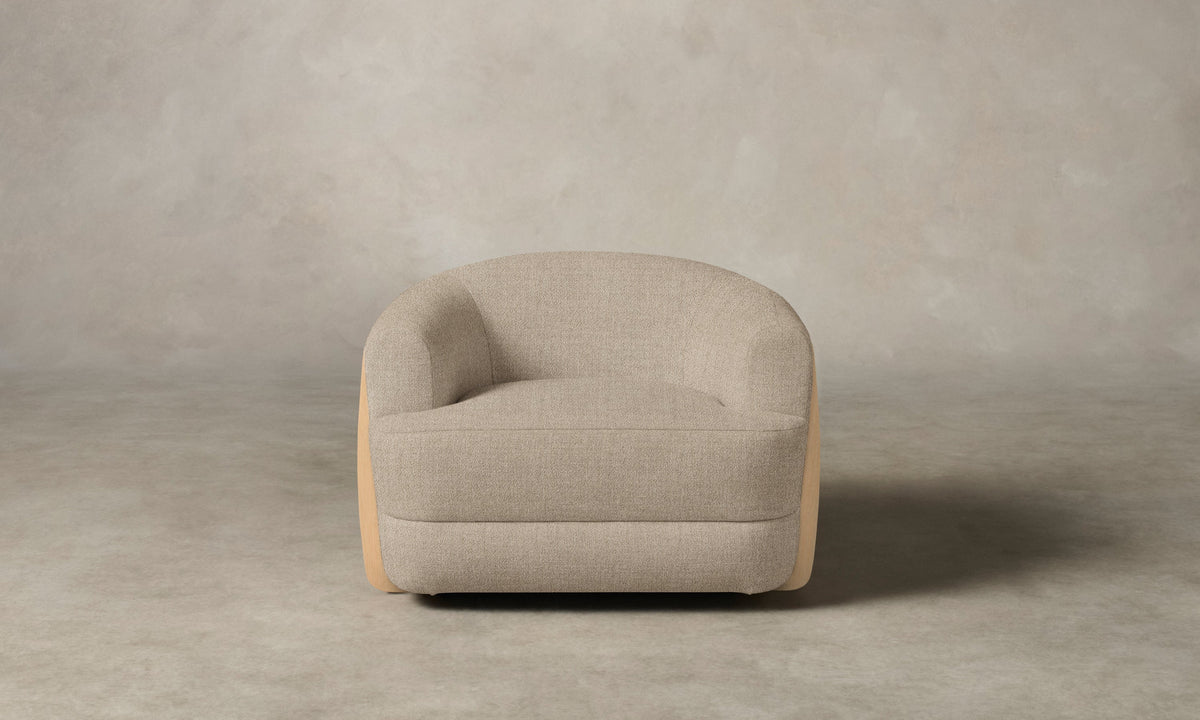 The Vera Swivel Chair - Performance Textural Weave Savanna