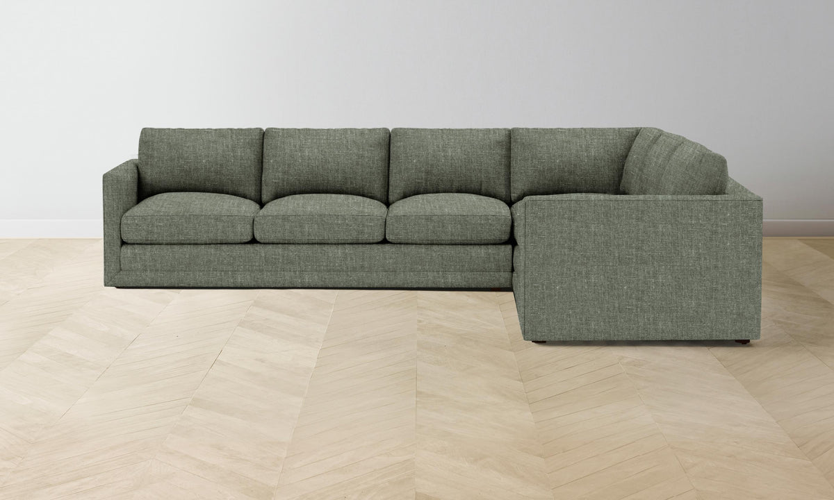 The Warren Sectional - Heritage Belgian Linen Thyme