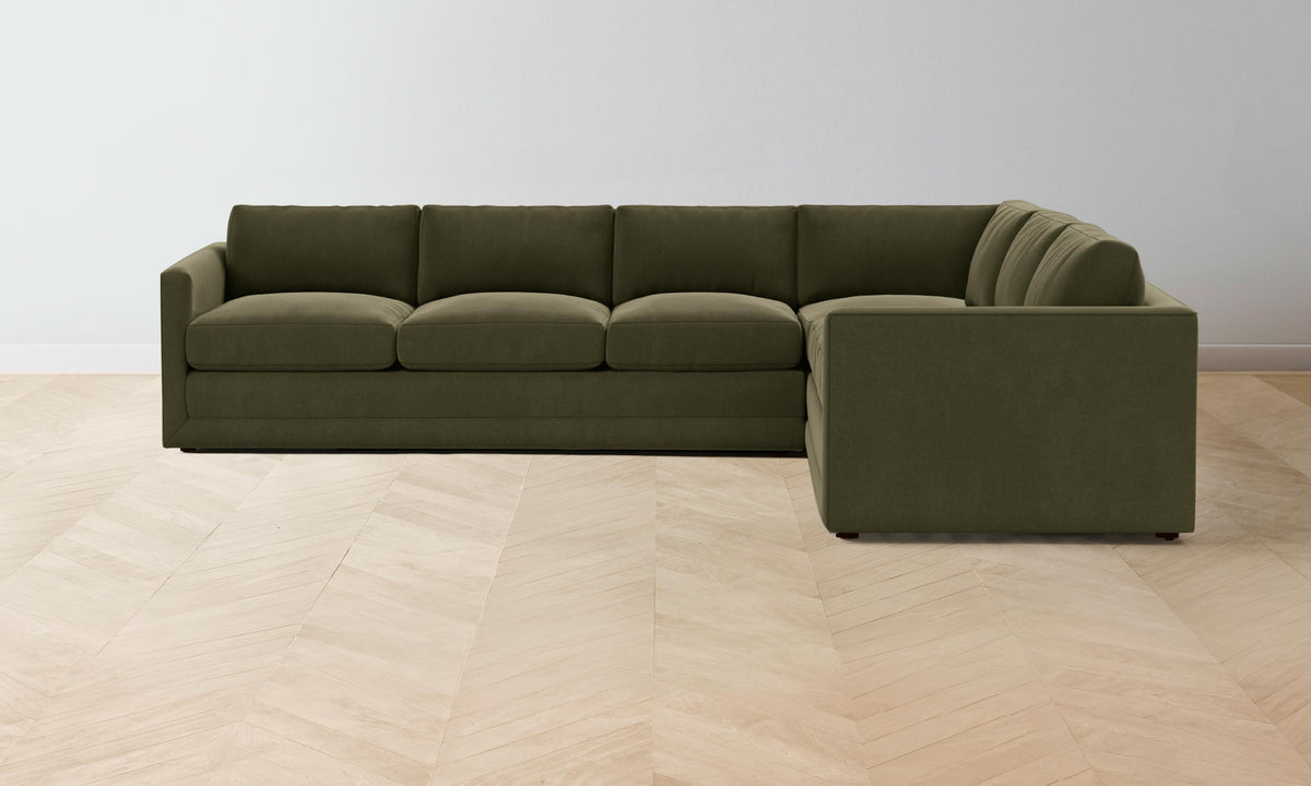 The Warren Sectional - Mohair Moss
