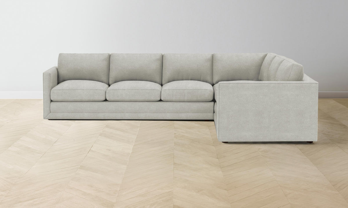 The Warren Sectional - Performance Mélange Weave Flint