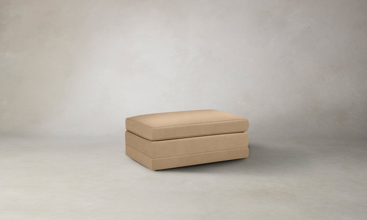 The Warren Ottoman - Costa Leather Ridge