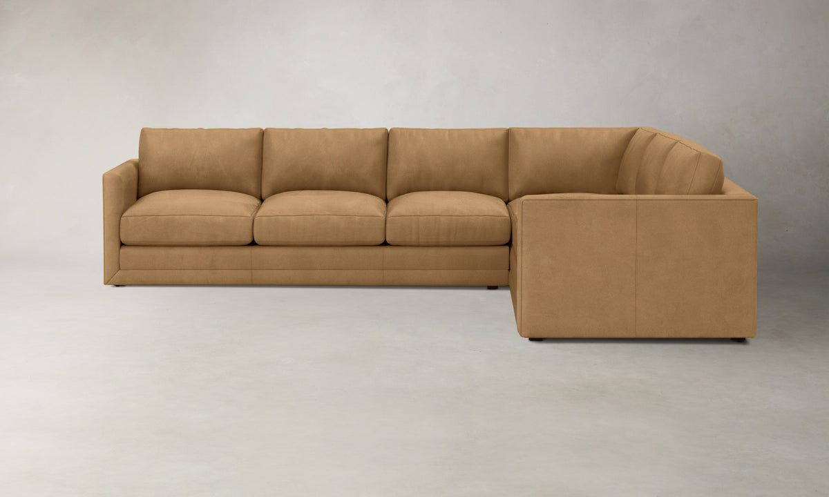 The Warren Sectional - Nubuck Leather Rye