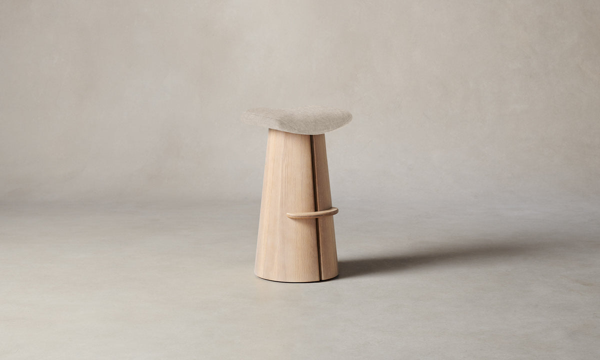 The Weston Bar & Counter Stool - Heritage Belgian Linen Summit