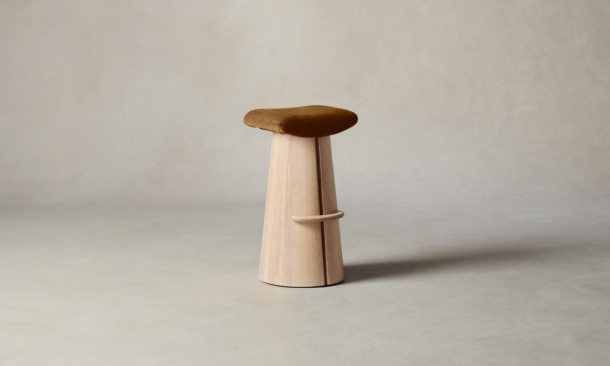 The Weston Bar & Counter Stool - Mohair Brown Sugar