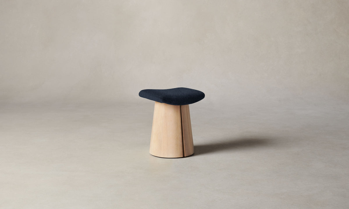 The Weston Stool - Italian Brushed Wool Harbor