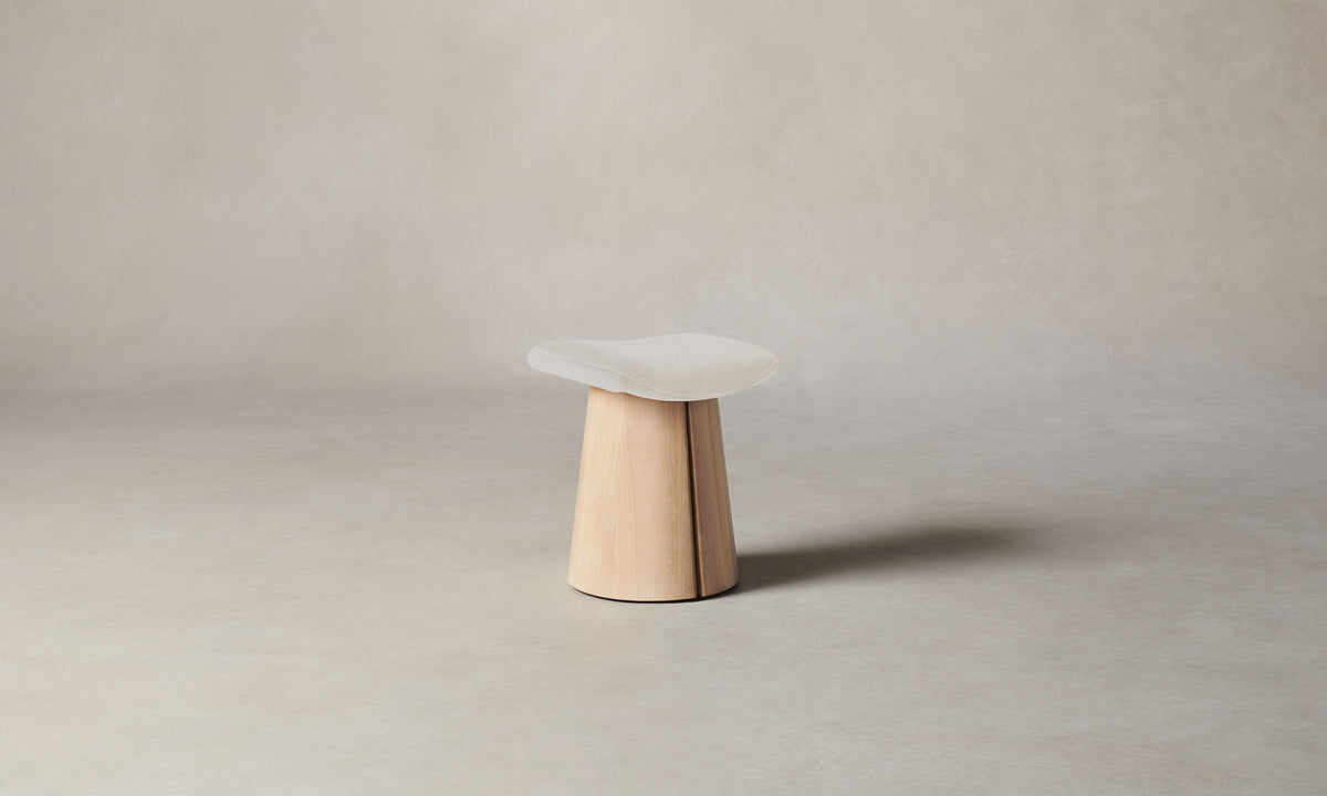 The Weston Stool - Italian Brushed Wool Vanilla