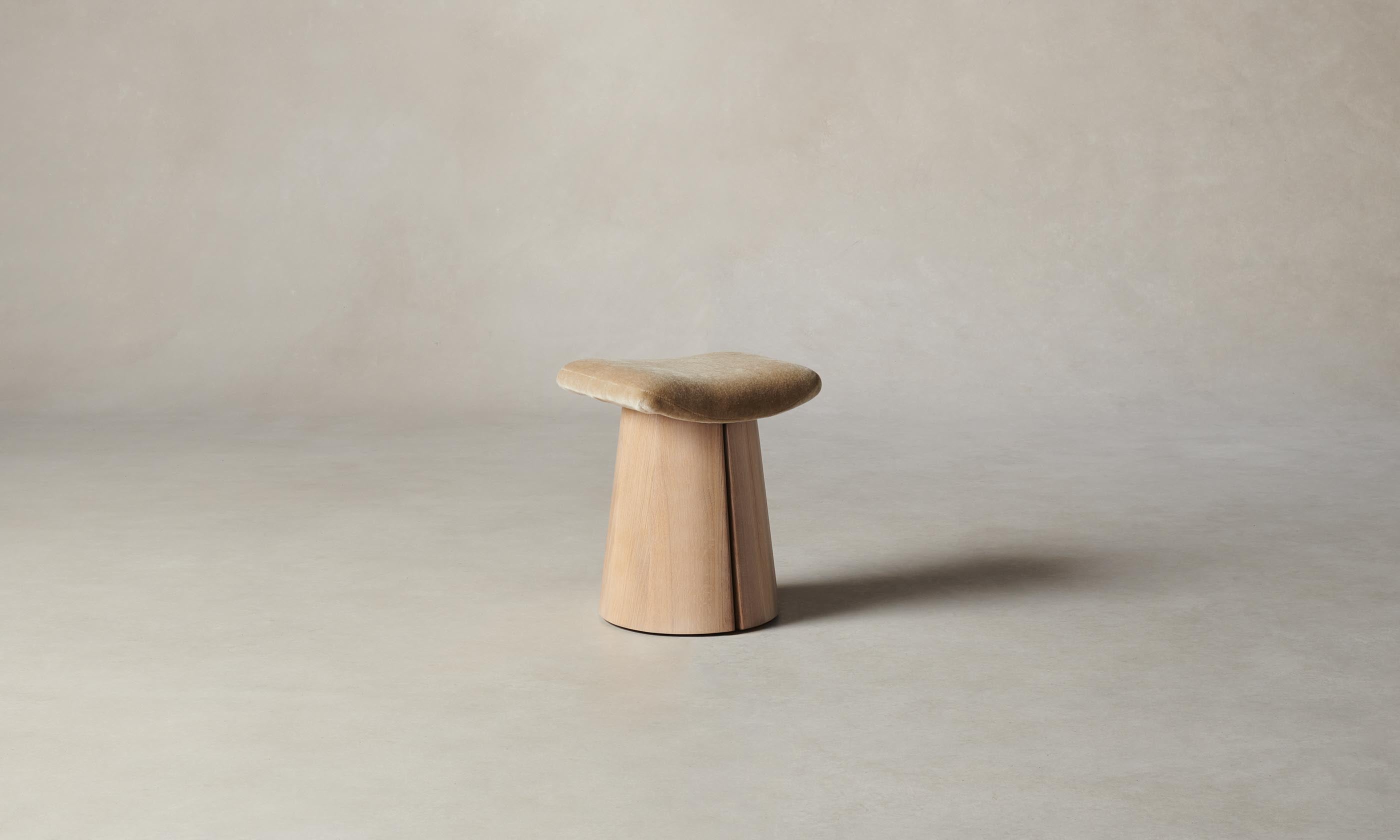 The Weston Stool - Mohair Almond – Maiden Home