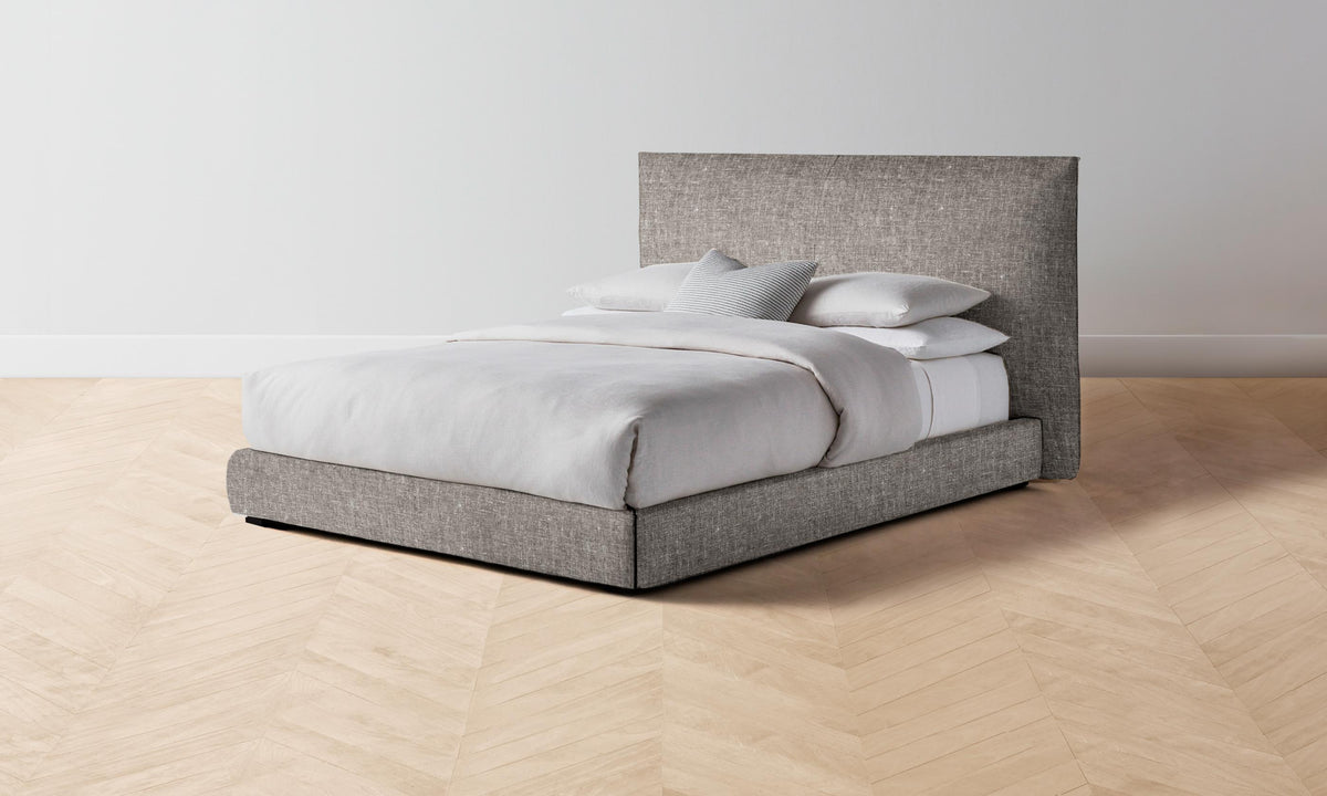 The Wythe Bed - Heritage Belgian Linen Carob