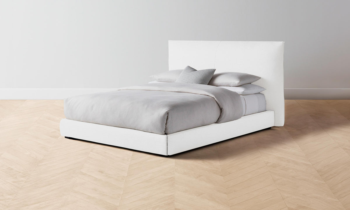 The Wythe Bed - Performance Linen Weave Pure White