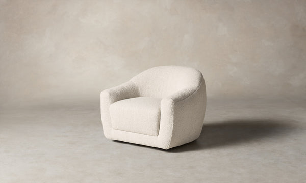 The Oliver Swivel Chair - Italian Bouclé Fossil – Maiden Home