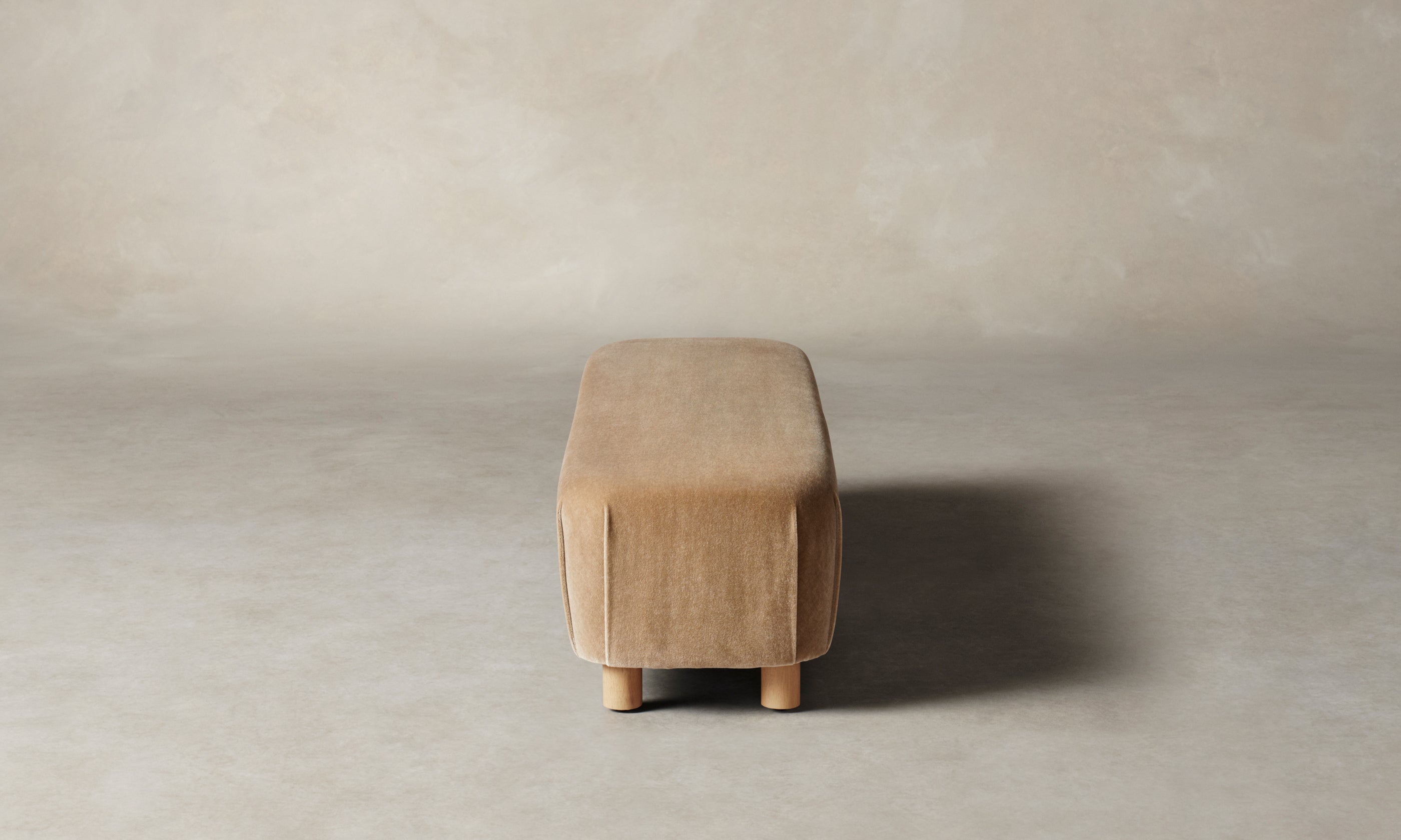 The Perry Bench - Shearling Toffee – Maiden Home