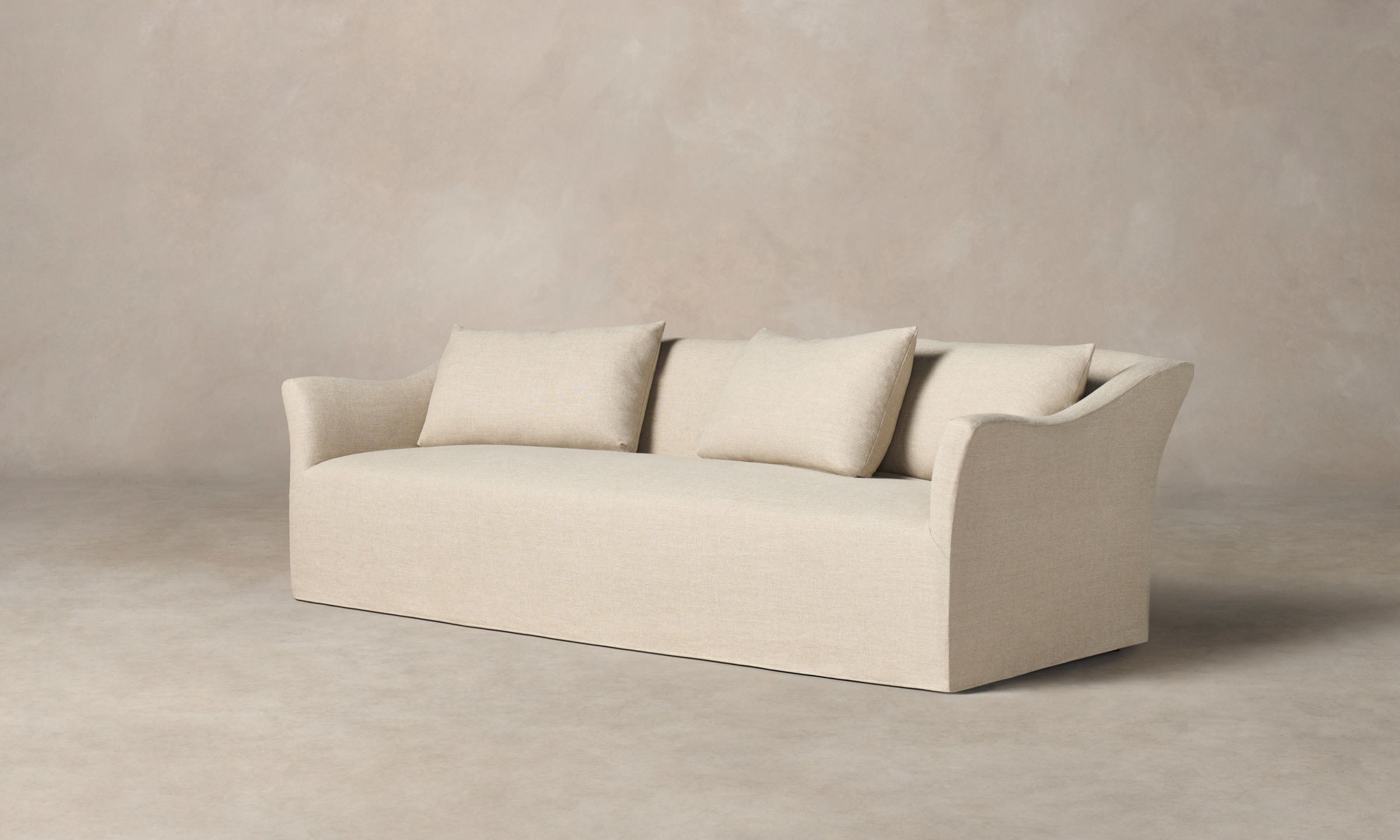 The Leonard Sofa - Performance Linen Weave Pure White – Maiden Home