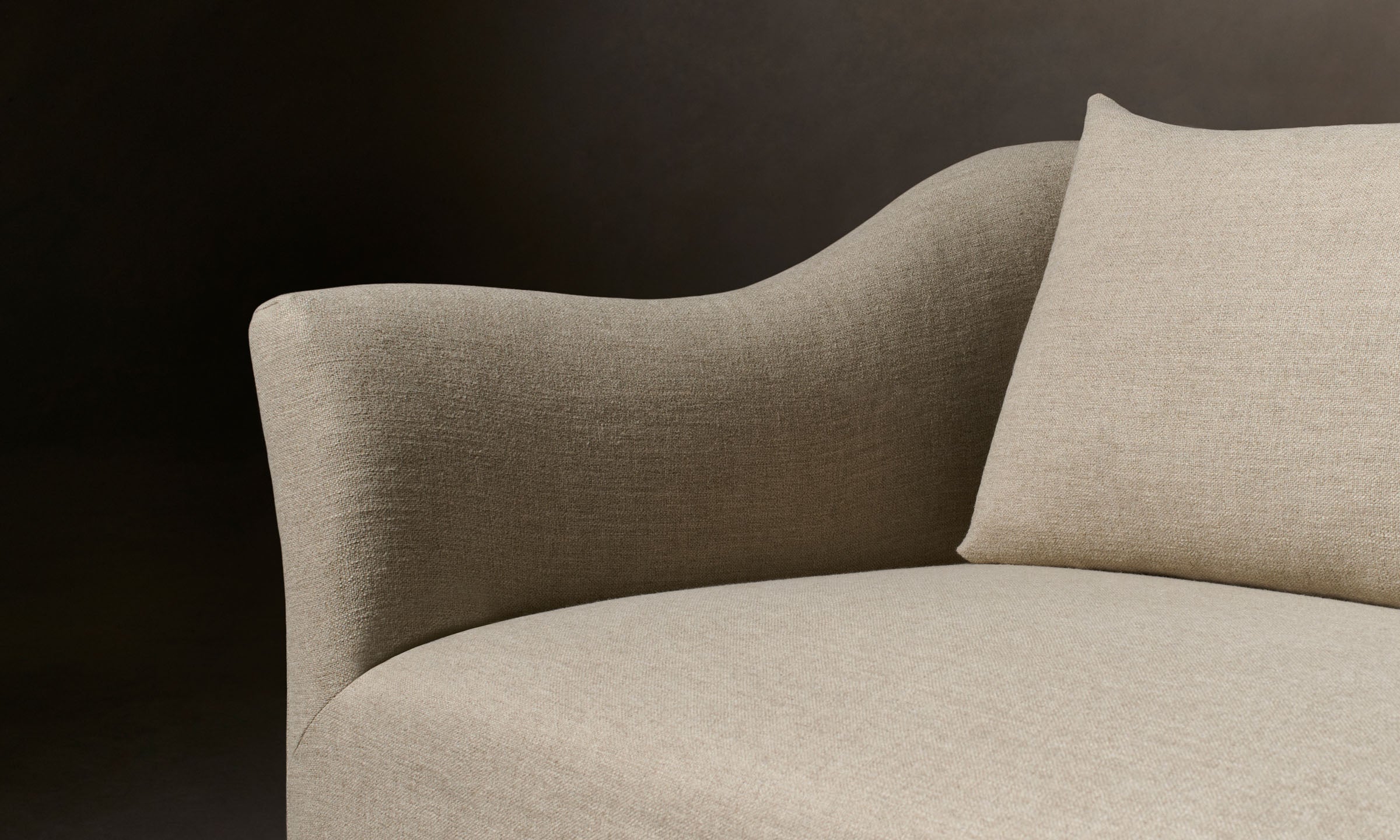 The Leonard Sofa - Performance Linen Weave Pure White – Maiden Home
