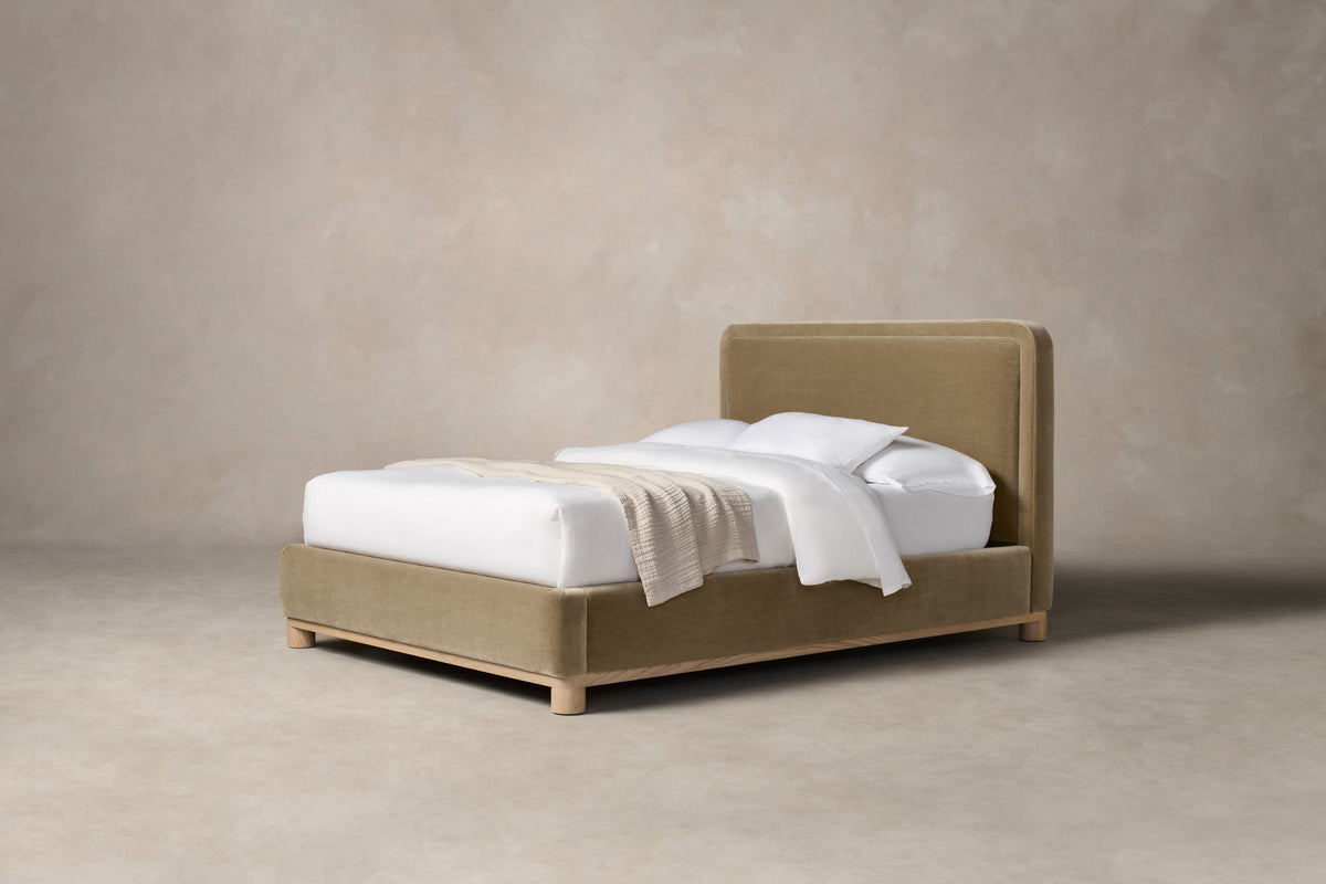 The Kent Bed - Mohair Almond