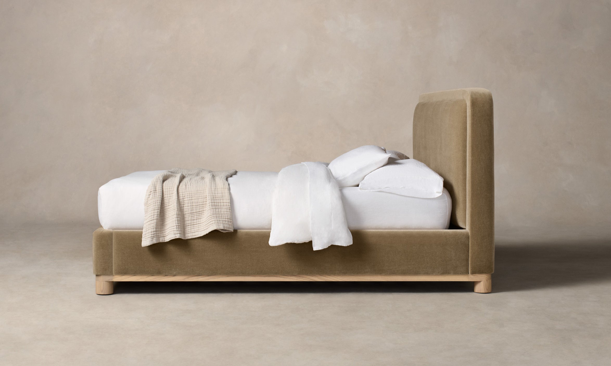 The Kent Bed - Mohair Mink – Maiden Home