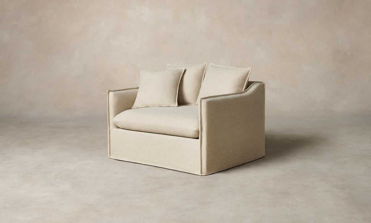 The Dune Chair-and-a-Half - Heritage Belgian Linen Husk