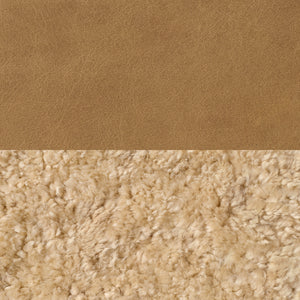 Costa Leather Nutmeg Seat Shearling Toffee Bolster