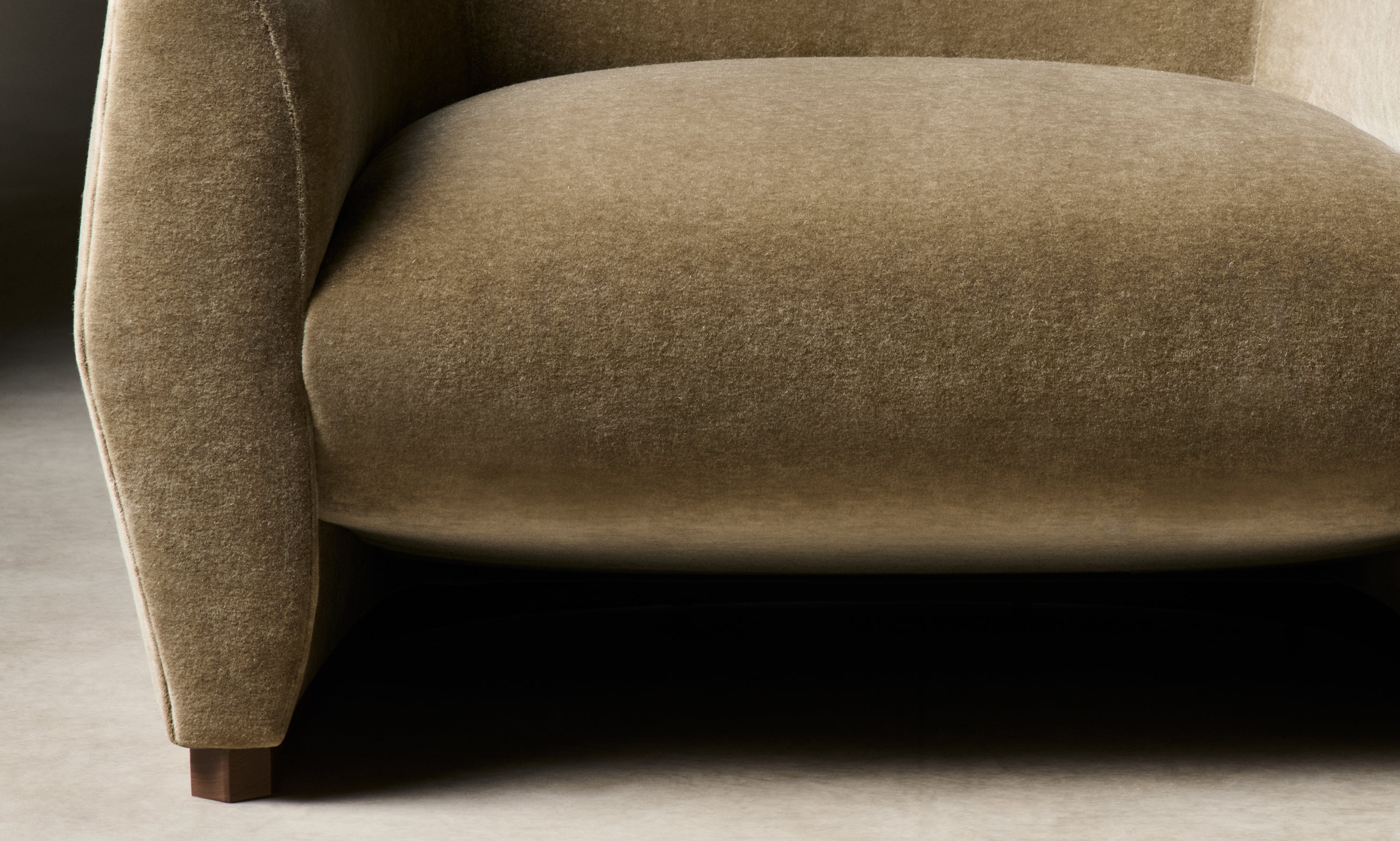 The Alpe Chair - Mohair Mink – Maiden Home