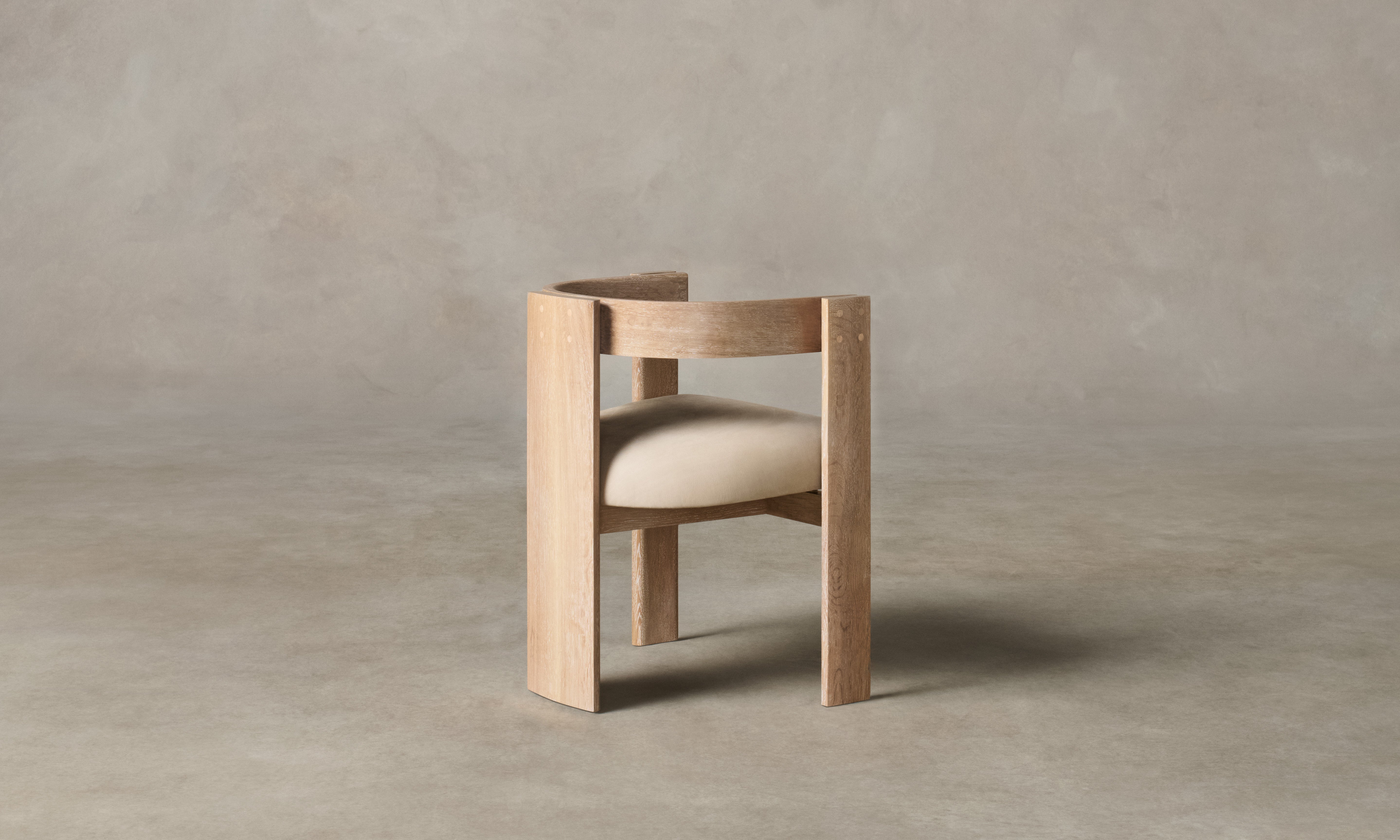 The Lunara Dining Armchair - Mohair Almond – Maiden Home