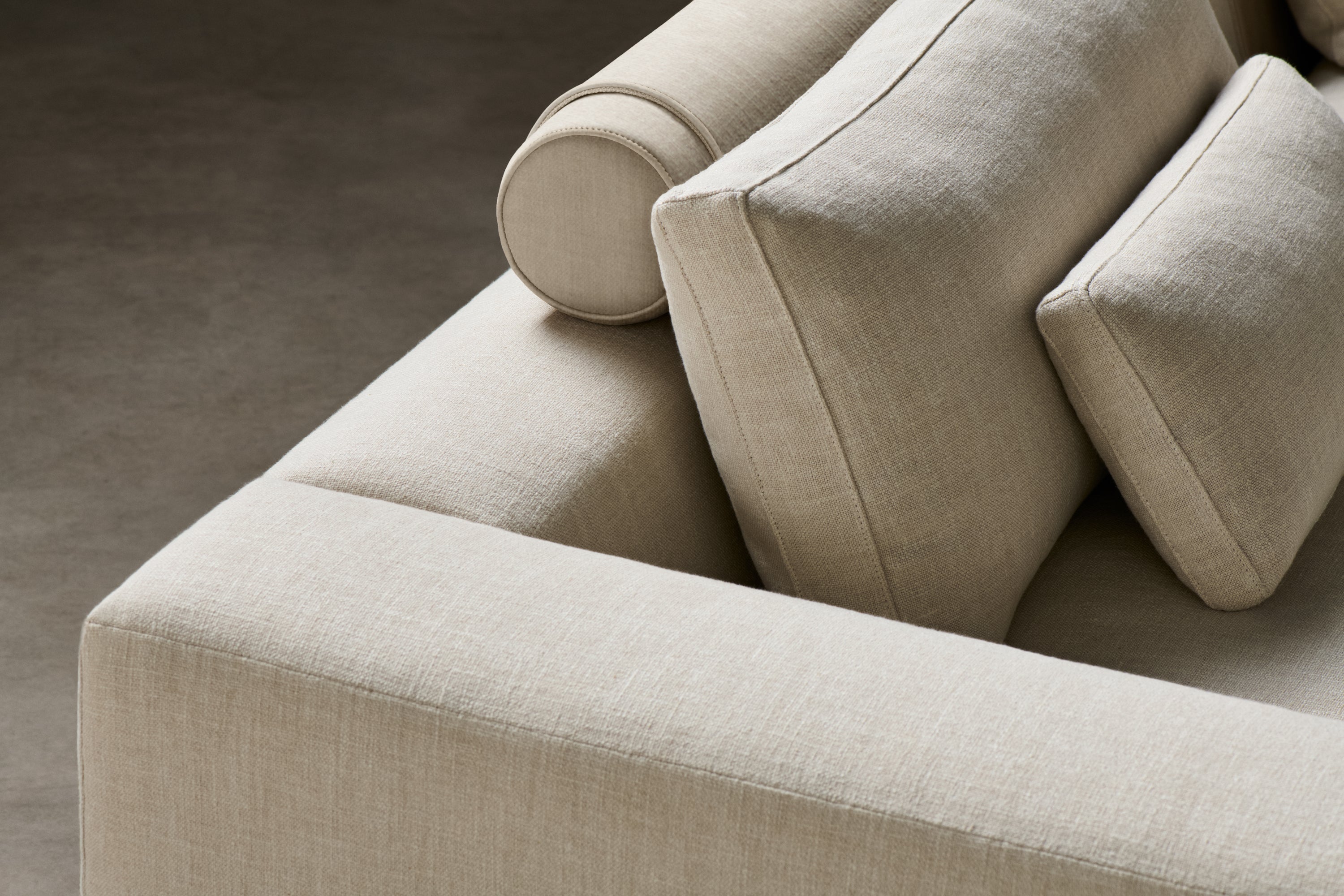 The Nicola Sofa - Heritage Belgian Linen Husk – Maiden Home