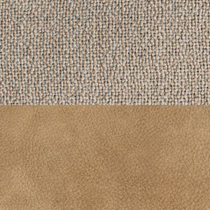 Performance Textural Weave Earthen with Nubuck Leather Rye