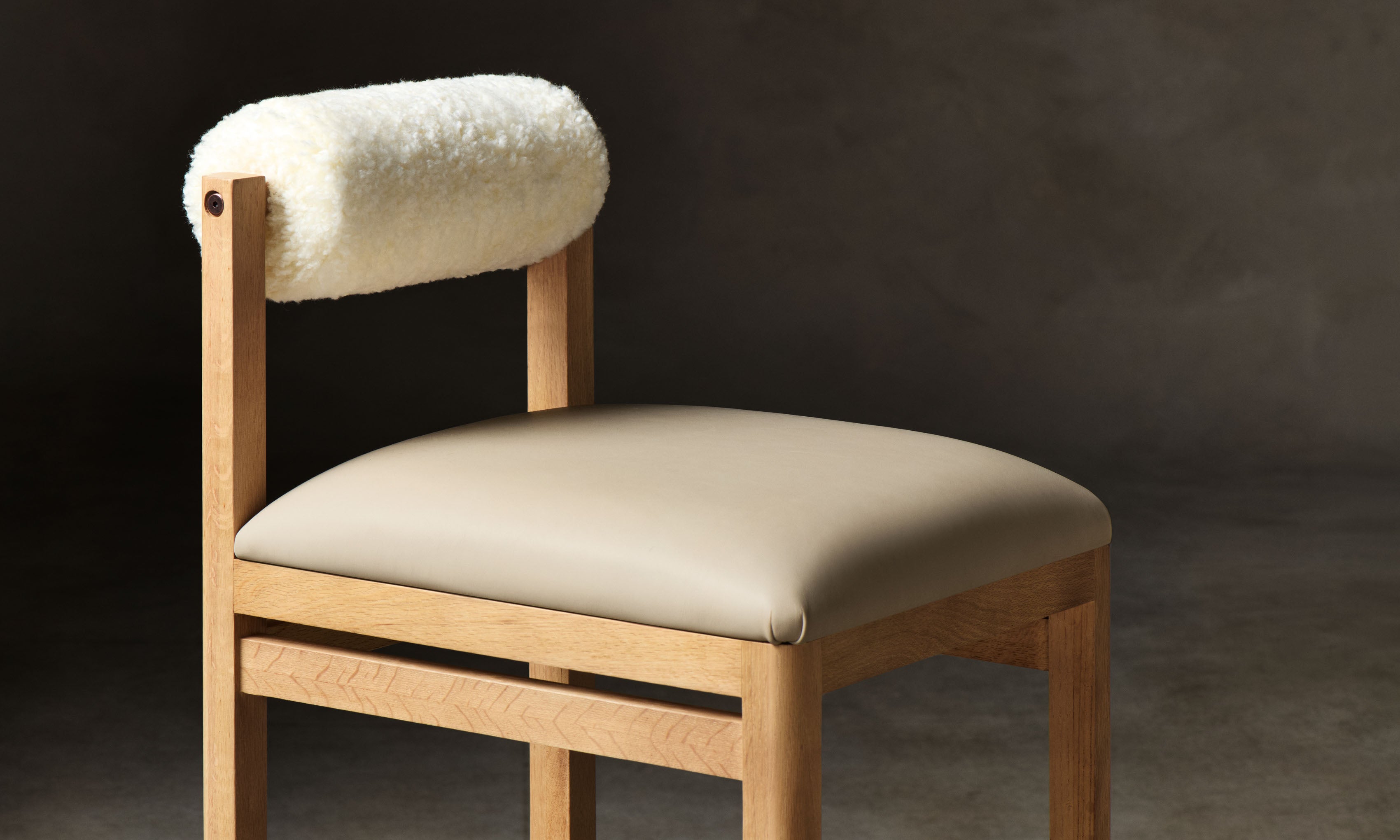 The Thayer Bar and Counter Stool - Costa Leather Sesame Seat with