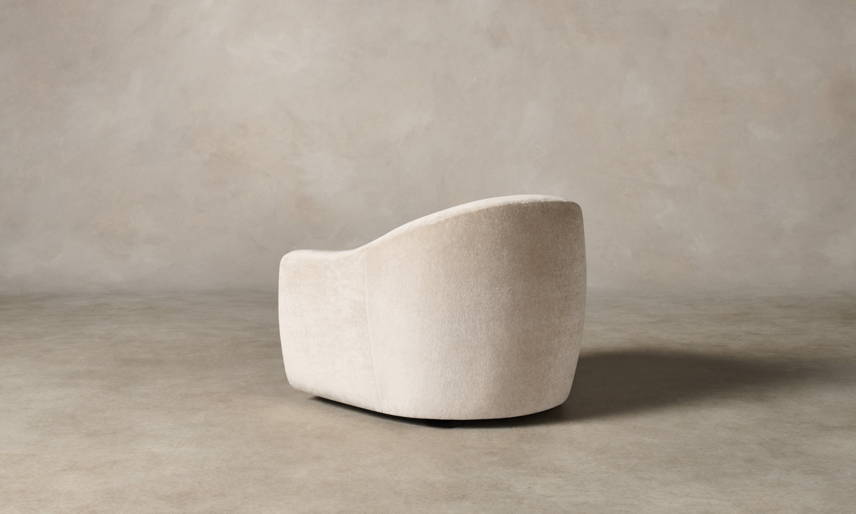 The Oliver Swivel Chair - Pebbled Leather Stone – Maiden Home